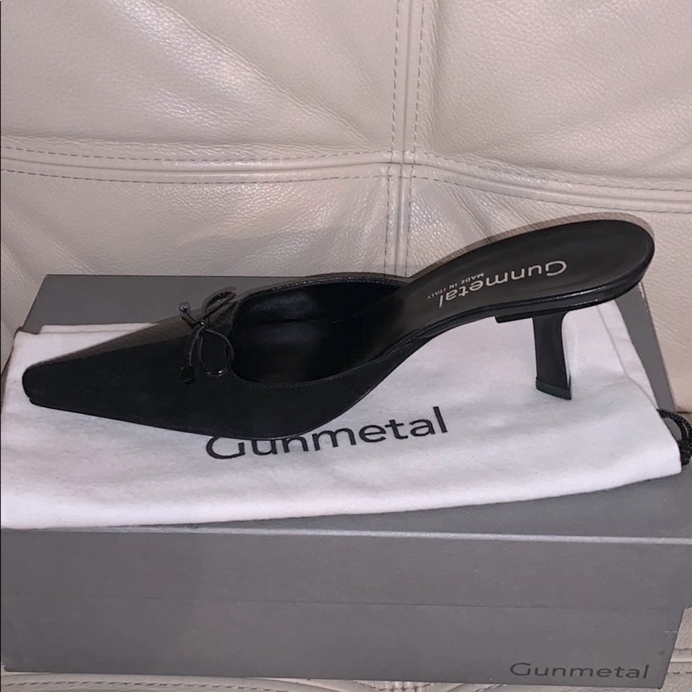 SuMMER-VIBE | Elegant. Suede and Leather Mule Sz 7 - Picture 2 of 5